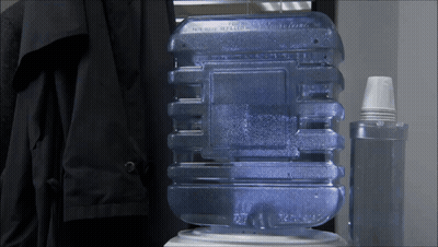 Blue Water Bottle Saying Empty GIF