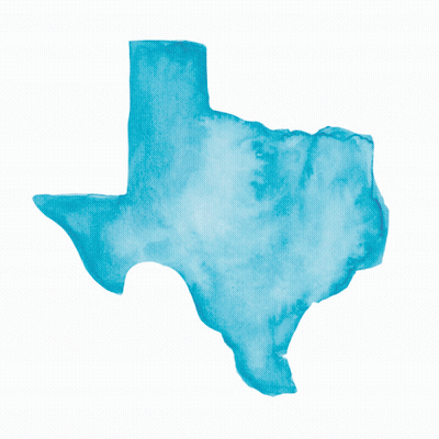 Blue Watercolor Map Of Texas GIF