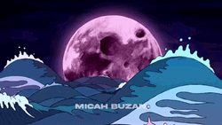 Blue Wave Reaches The Moon GIF