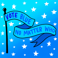 Blue Wave Ribbon GIF