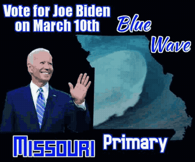 Blue Wave Virginia State Map GIF