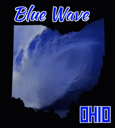 Blue Wave With State Of Ohio GIF