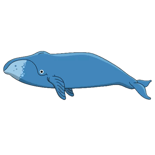 Blue Whale With White Spots Sticker