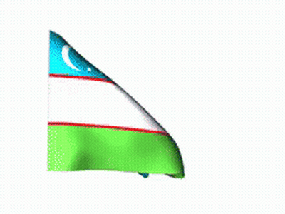 Blue White And Green Flag With Crescent Moon GIF