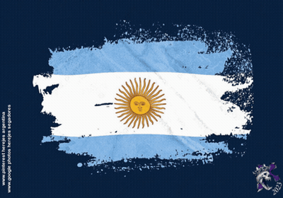 Blue White And Yellow Flag With Sun GIF