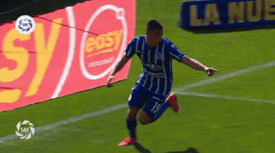 Blue White Jersey 19 Soccer Player GIF