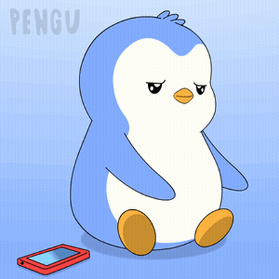 Blue White Penguin Beside Red Nintendo DS Game GIF