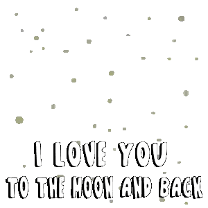 Blue White Penguin I Love You Moon Back Sticker