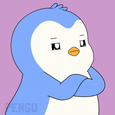 Blue White Penguin With Yellow Beak GIF