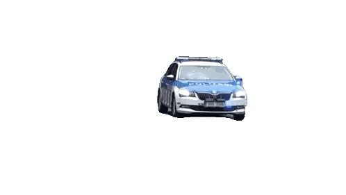 Blue White Police Car Politsei Sticker