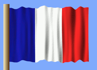 Blue White Red Flag With Gold Pole GIF