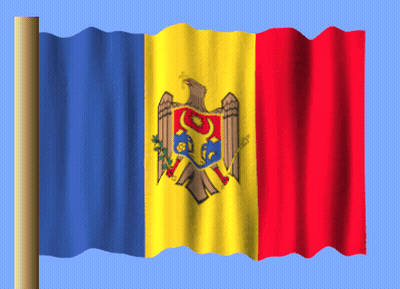 Blue Yellow Red Flag With Eagle Waving GIF