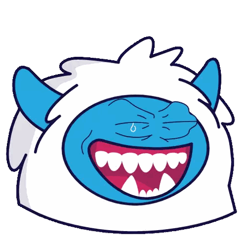 Blue Yeti With Big Mouth Sticker