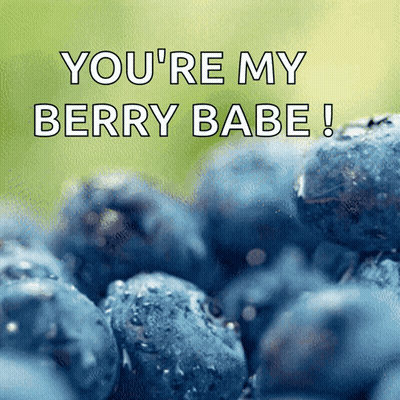 Blueberries You're My Berry Babe GIF