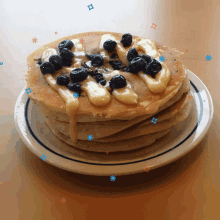 Blueberry Pancakes Cute Doodles GIF