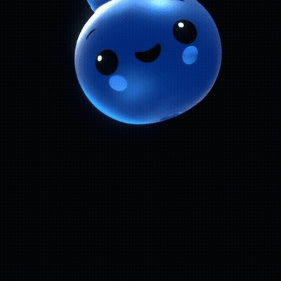 Blueberry With Smiley Face GIF