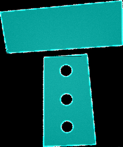 Bluegreen Letter T With Holes GIF
