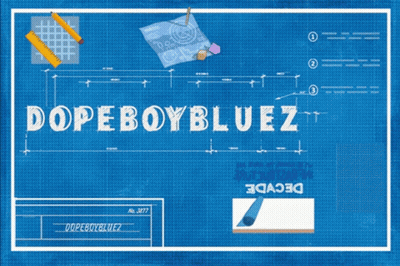 Blueprint for Dopeboybluez With Ruler and Pencil