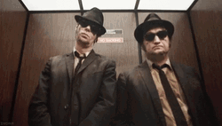 Blues Brothers Gangster Elevator GIF