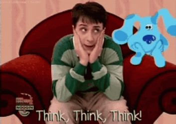 Blues Clue Steve Burns Thinking GIF
