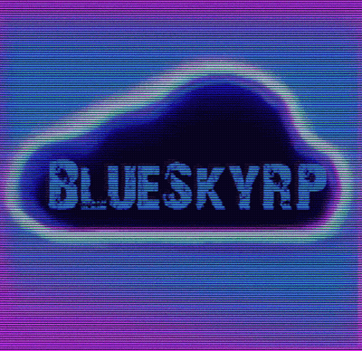 Blueskyrp On Purple And Blue Background GIF