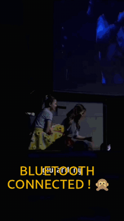 Bluetooth Connected Screen With Monkey GIF