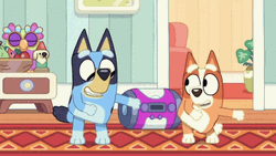 Bluey And Bingo Floss Dance GIF