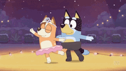 Bluey Bandit And Chilli Heeler Dancing GIF