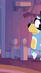 Bluey Bandit Heeler Sneaking In GIF