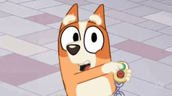 Bluey Bingo Clicking Green Botton GIF