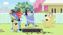 Bluey Heeler And Friends Excited GIF