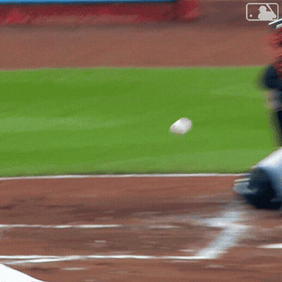 Blurred Baseball Game With MLB Logo GIF