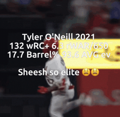 Blurred Baseball Player Tyler O'Neill 2021 132 WRC 6.3 GIF