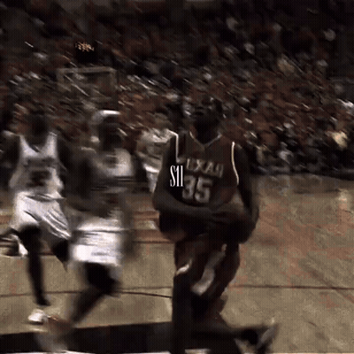 Blurred Basketball Game Number 35 Jersey GIF