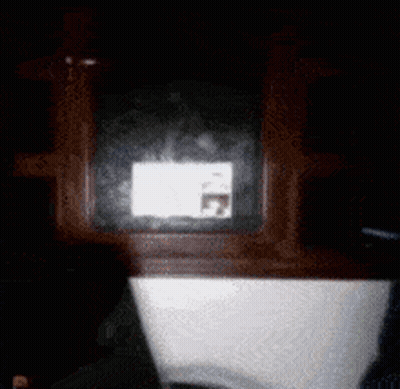 Blurred Box With Sticker Saying A GIF
