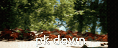 Blurred Crabs Saying PK Down GIF