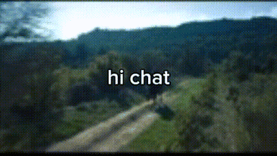 Blurred Dirt Road Saying Hi Chat GIF