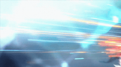 Blurred Face With Blue And Orange Lights GIF