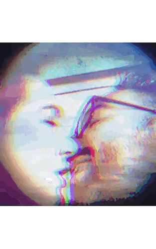 Blurred Face With Rainbow Colors Sticker