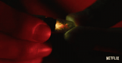 Blurred Fire With Netflix Logo GIF