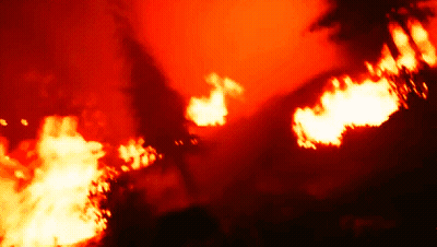 Blurred Fire With Red Sky GIF
