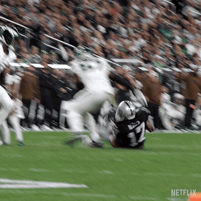 Blurred Football Game With Netflix Logo GIF