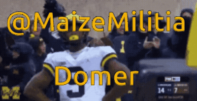 Blurred Football Player With Name Domer GIF