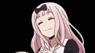 Blurred Girl With Long Pink Hair On Black Background GIF
