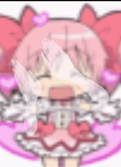 Blurred Girl With Pink Hair and Bow
