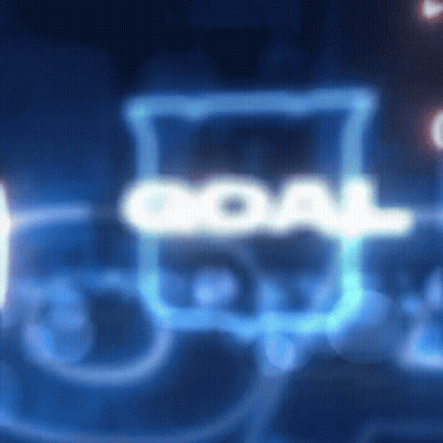 Blurred Goal Word On Blue Background GIF