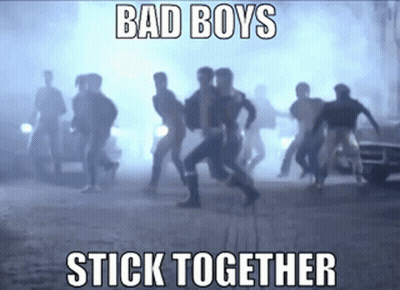 Blurred Group Dancing Bad Boys Stick Together GIF