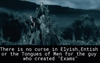 Blurred Image Saying Exams GIF