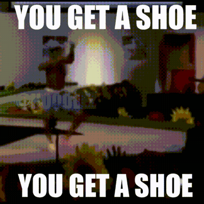 Blurred Image Saying You Get A Shoe You Get A Shoe GIF