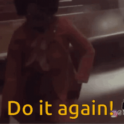 Blurred Image Yellow Letters Do It Again GIF